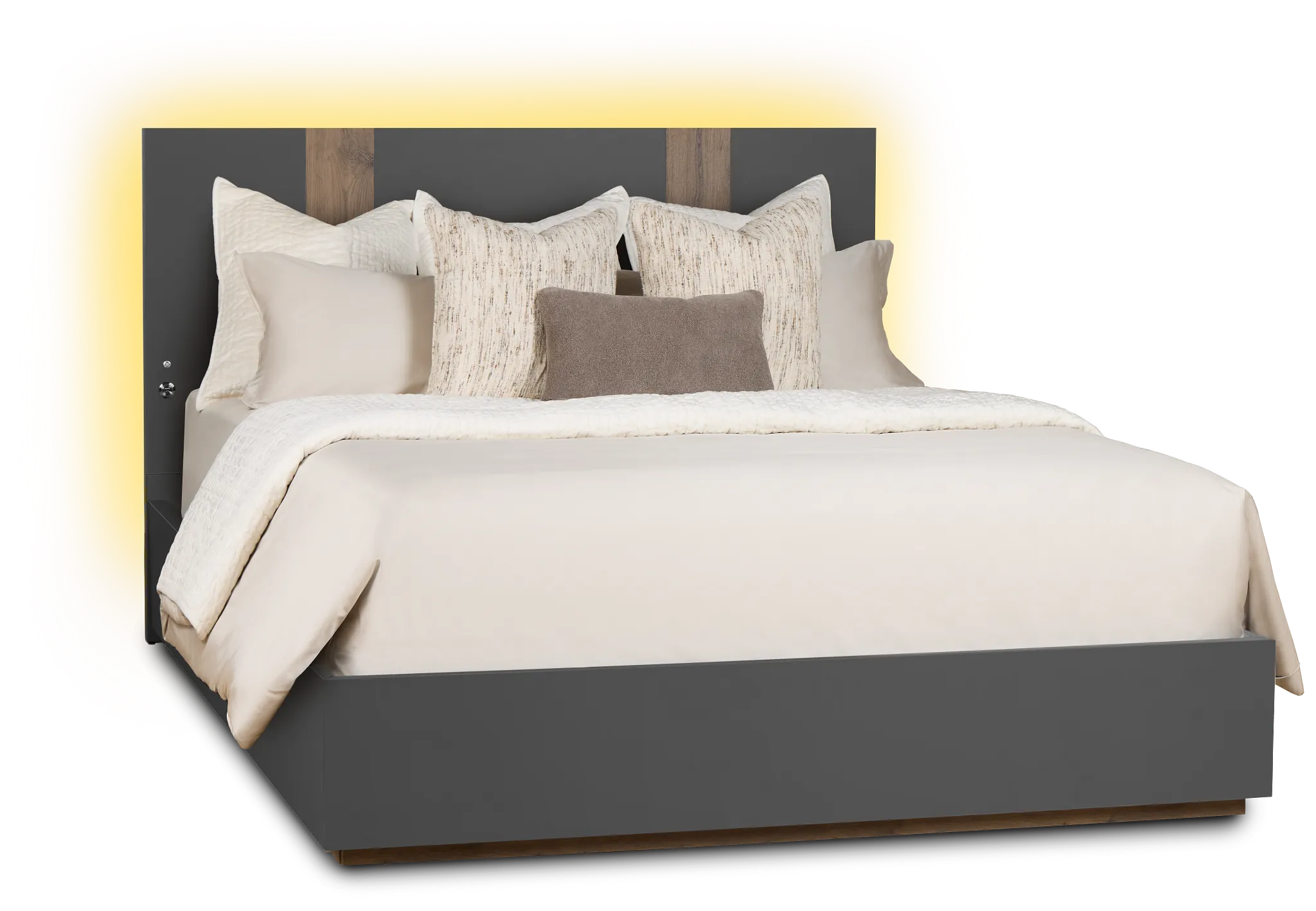 Brasilia Gray Platform Bed