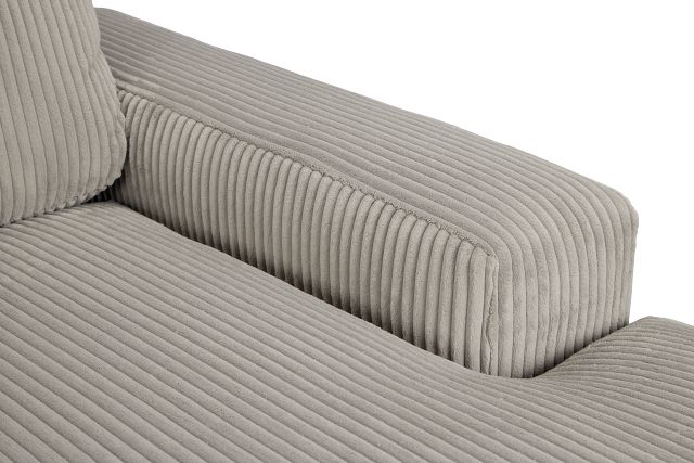 Charlie Gray Fabric Right Chaise Sectional