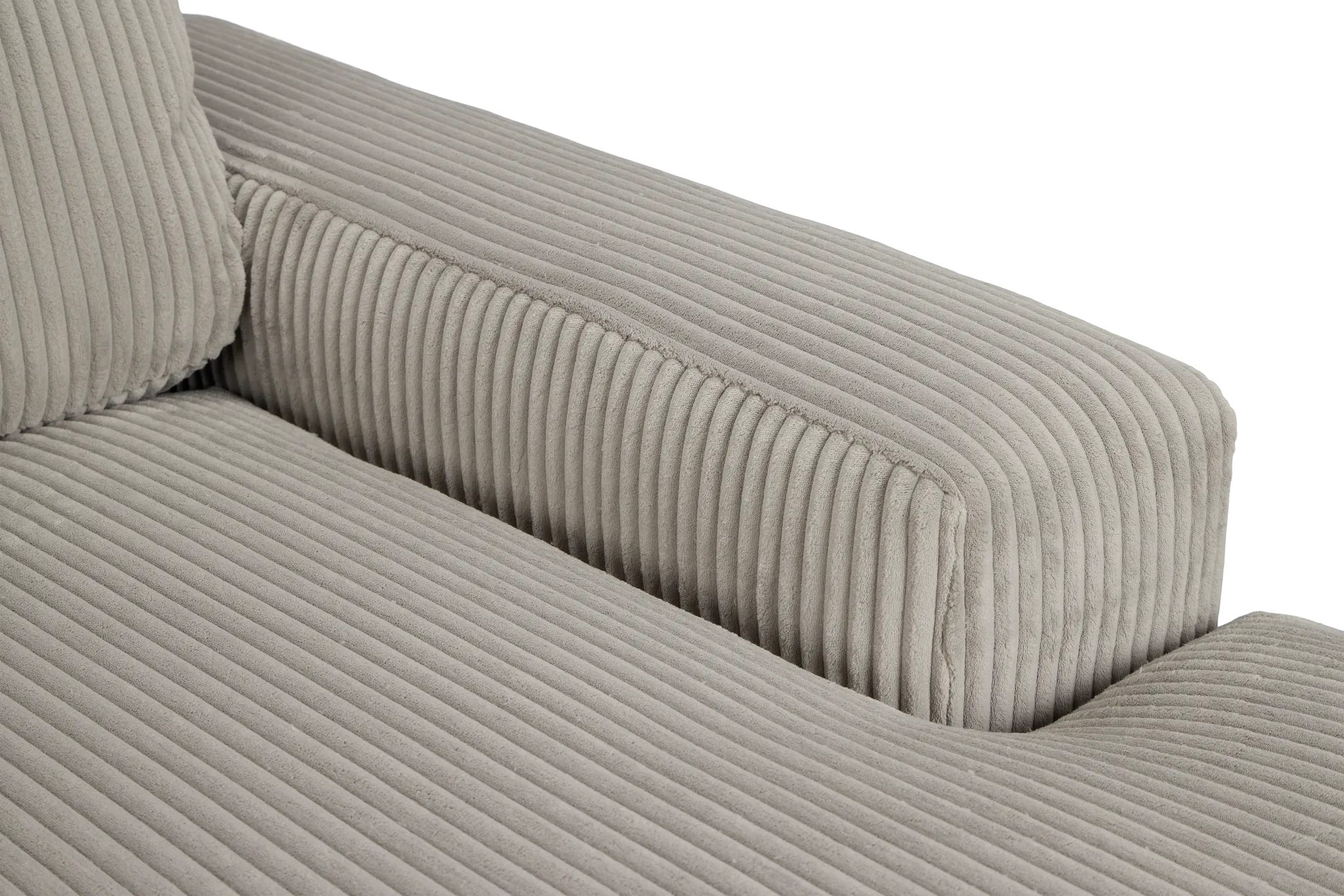 Charlie Gray Fabric Right Chaise Sectional