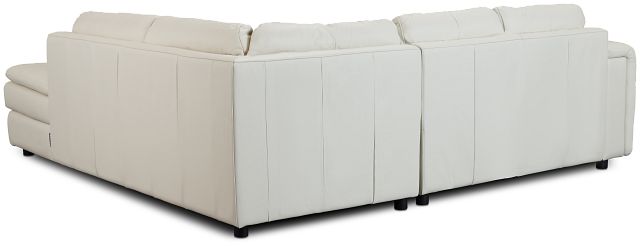 Rowan Light Beige Leather Small Right Bumper Sectional