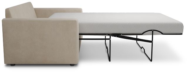 Siesta Peyton Beige Fabric Memory Foam Sleeper