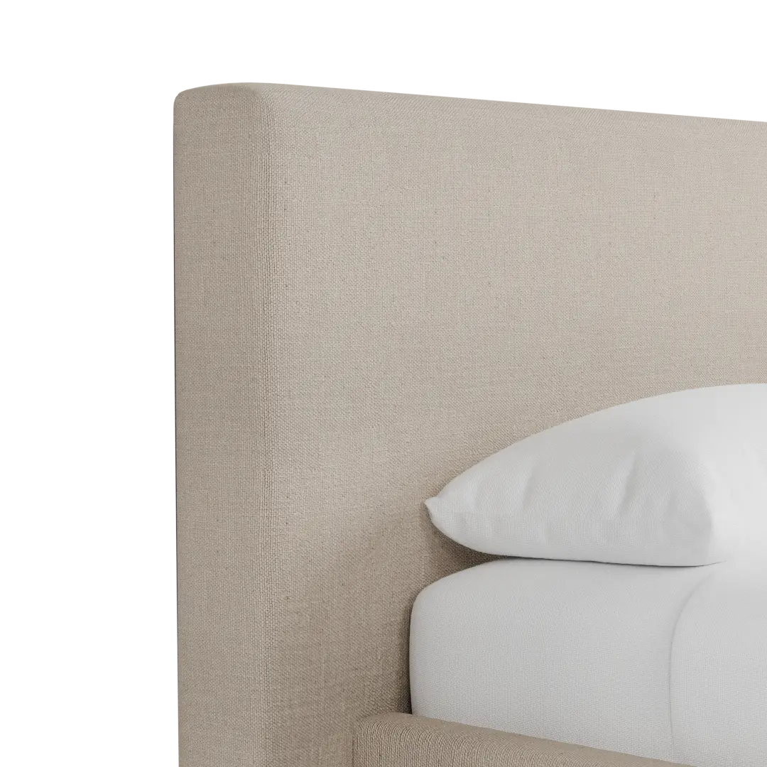 Grayton Linen Beige 44" Upholstered Platform Bed Grayton Linen Beige 44" Upholstered Platform Bed