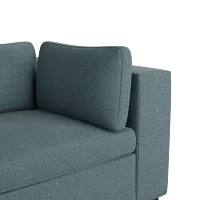 Destin Sutton Blue Fabric 4-piece Bumper Sectional