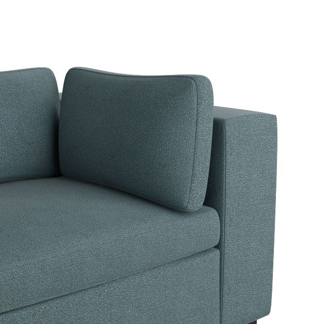 Destin Sutton Blue Fabric 4-piece Bumper Sectional