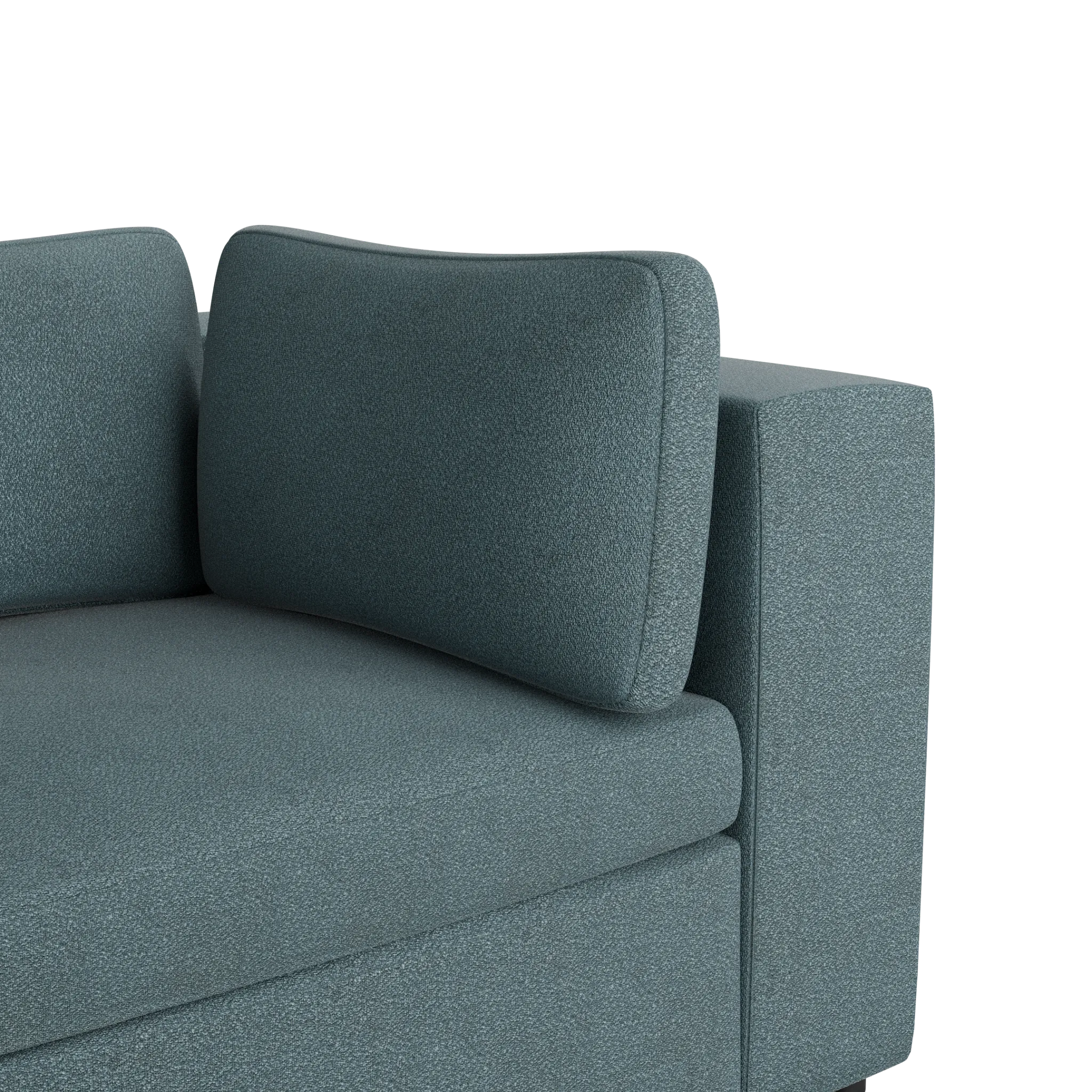 Destin Sutton Blue Fabric 4-piece Bumper Sectional