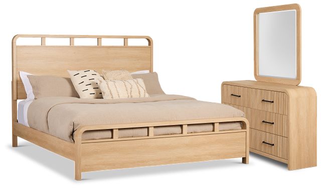 Lyndie Light Tone Panel Bedroom