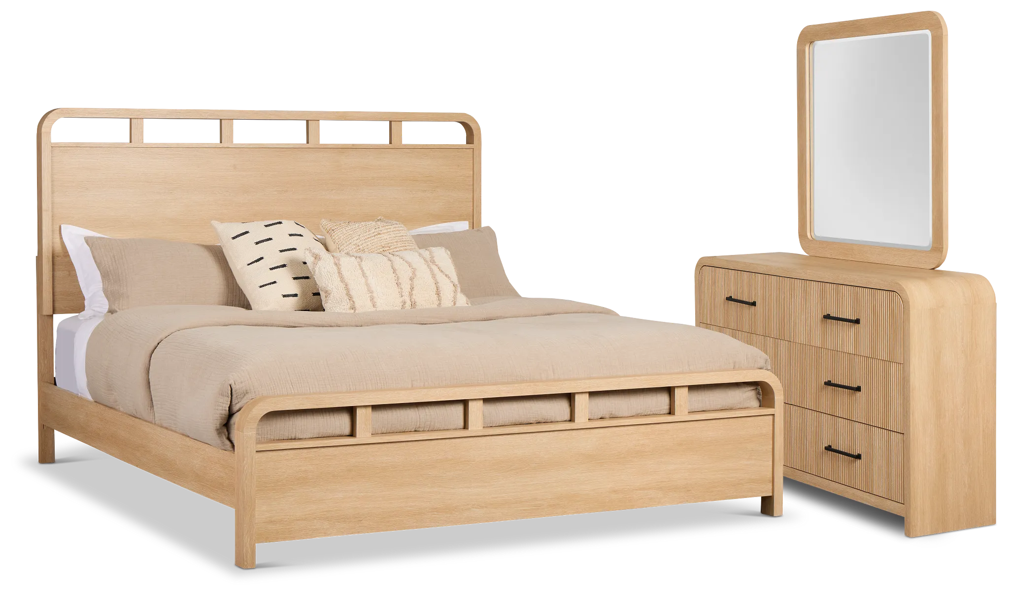 Lyndie Light Tone Panel Bedroom