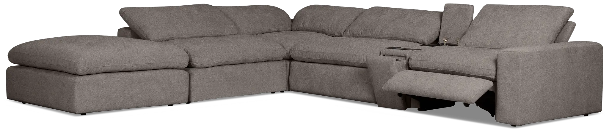 Drift Dark Gray Fabric Large Left Bumper Power Reclining Sectional Drift Dark Gray Fabric Large Left Bumper Power Reclining Sectional