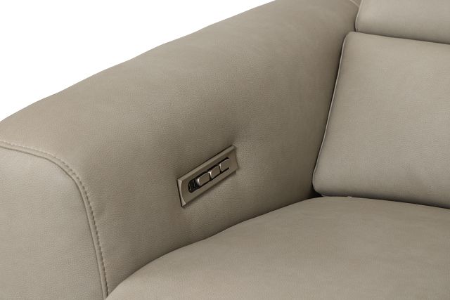 Melody Light Gray Micro Power Recliner