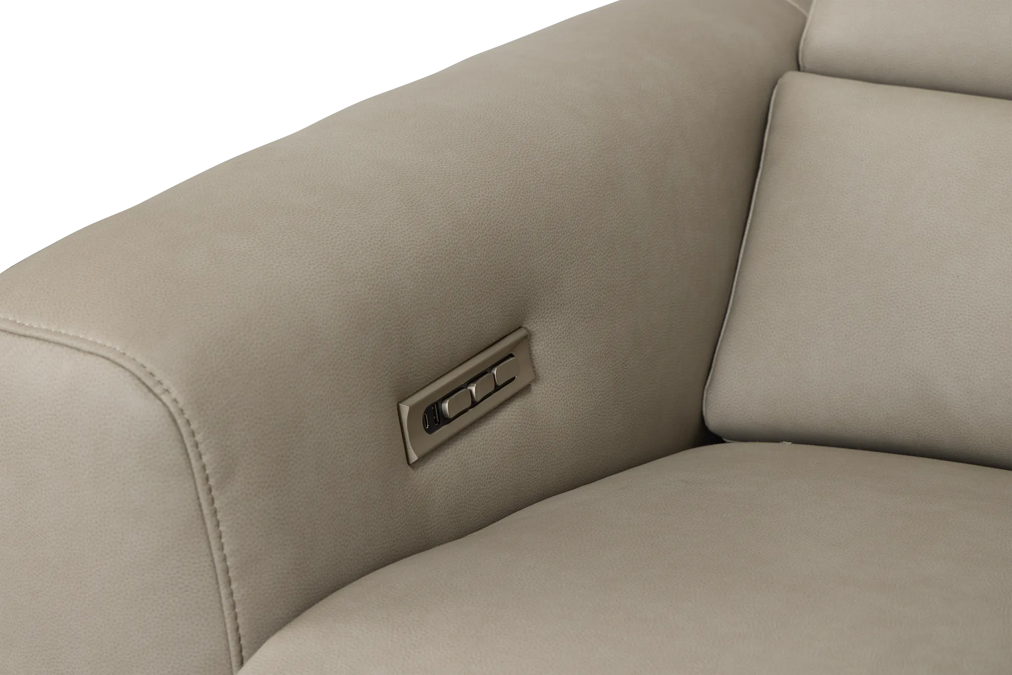 Melody Light Gray Micro Power Recliner