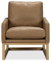 Phoebe Brown Leather Accent Chair