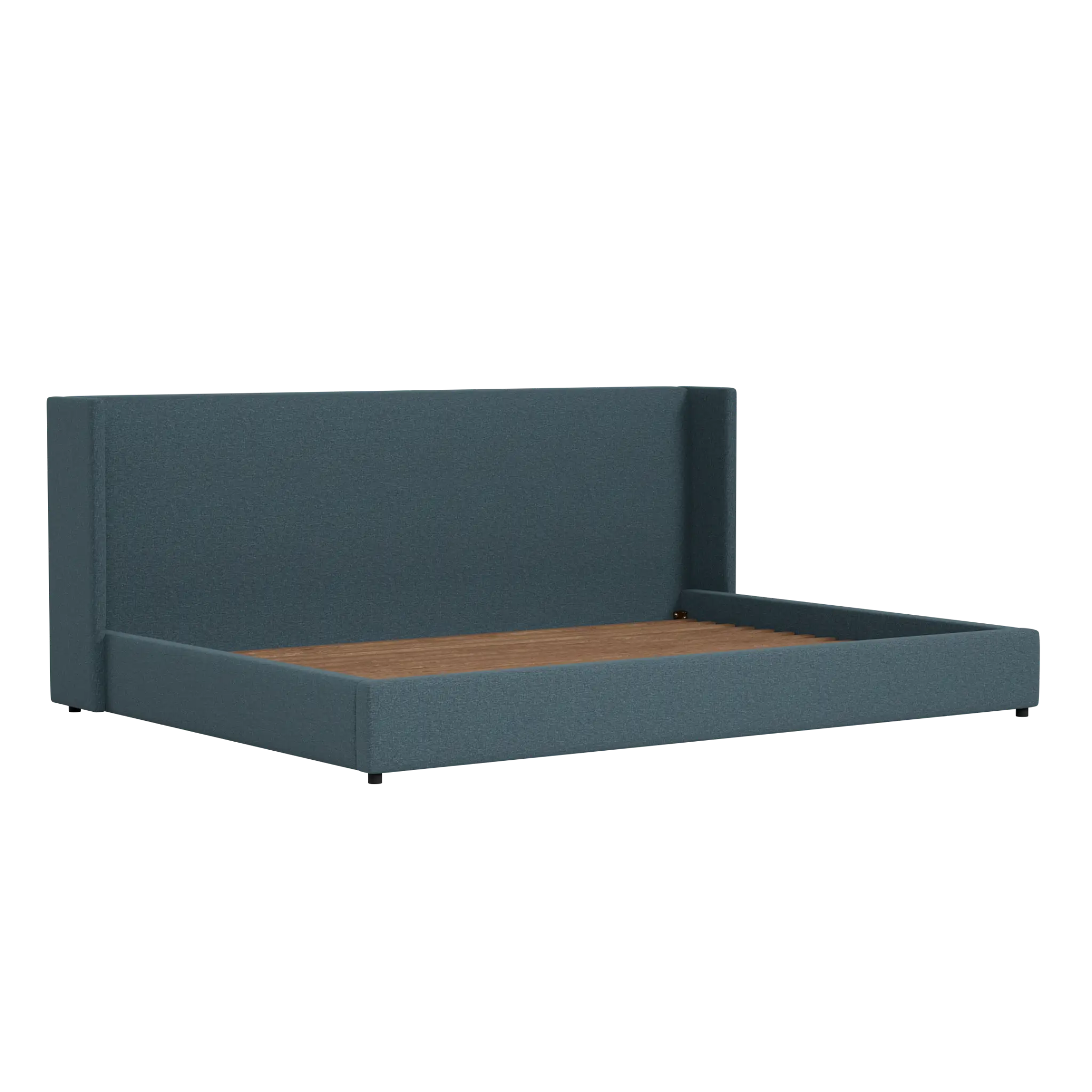 Captiva Elevation Dark Blue 48" Upholstered Shelter Bed Captiva Elevation Dark Blue 48" Upholstered Shelter Bed