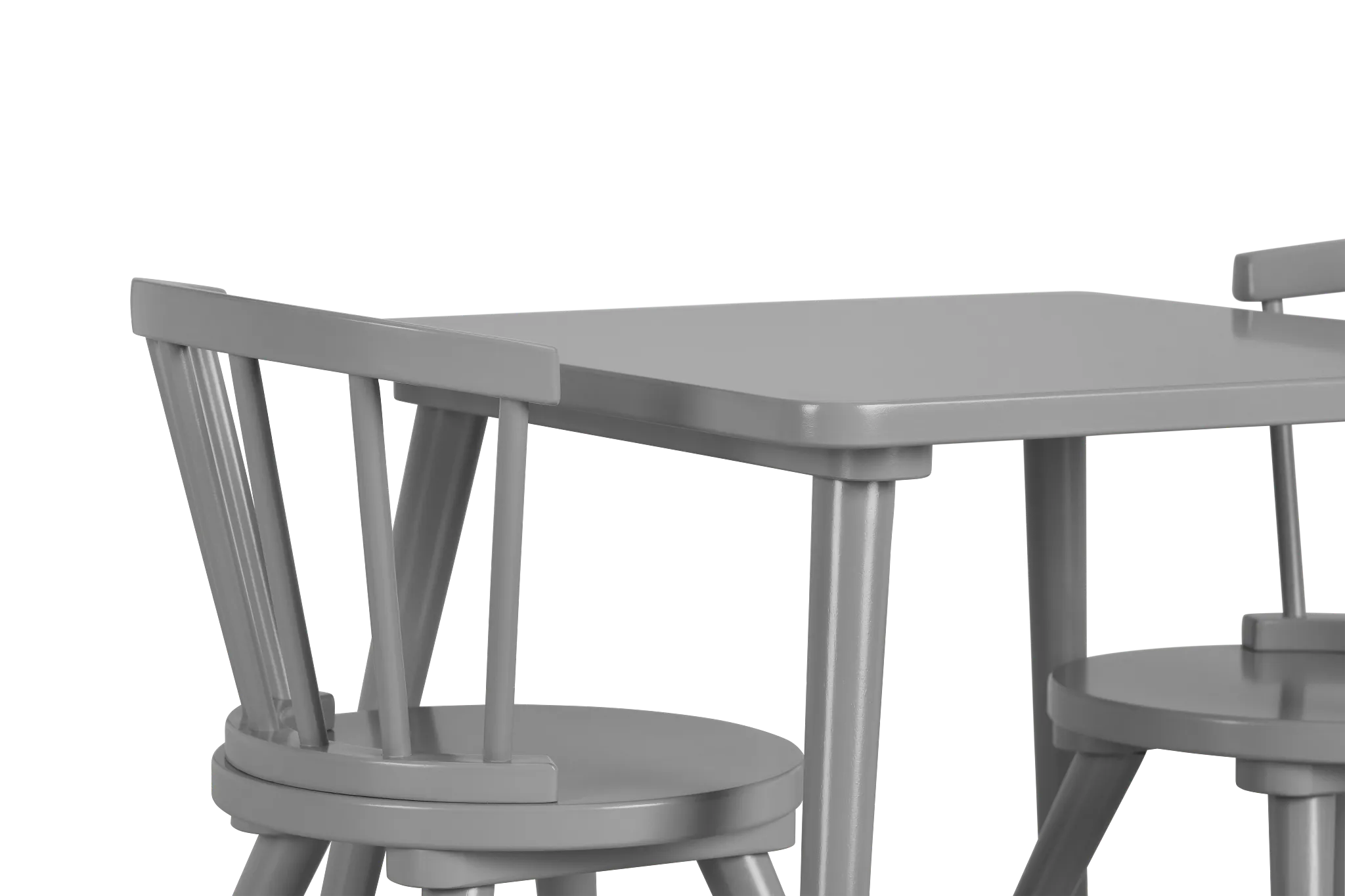 Windsor Gray Table & 2 Chairs