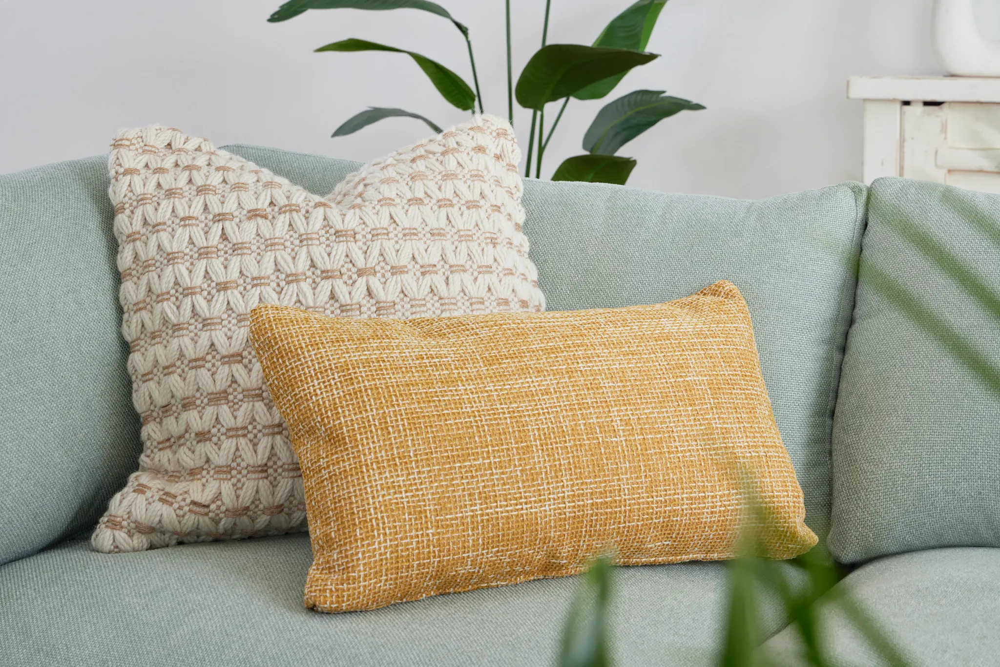 Sutt Yellow Lumbar Accent Pillow