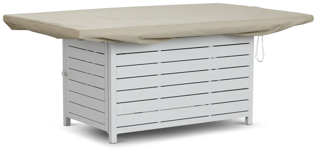 Khaki Rectangular Fire Pit Outdoor Cover