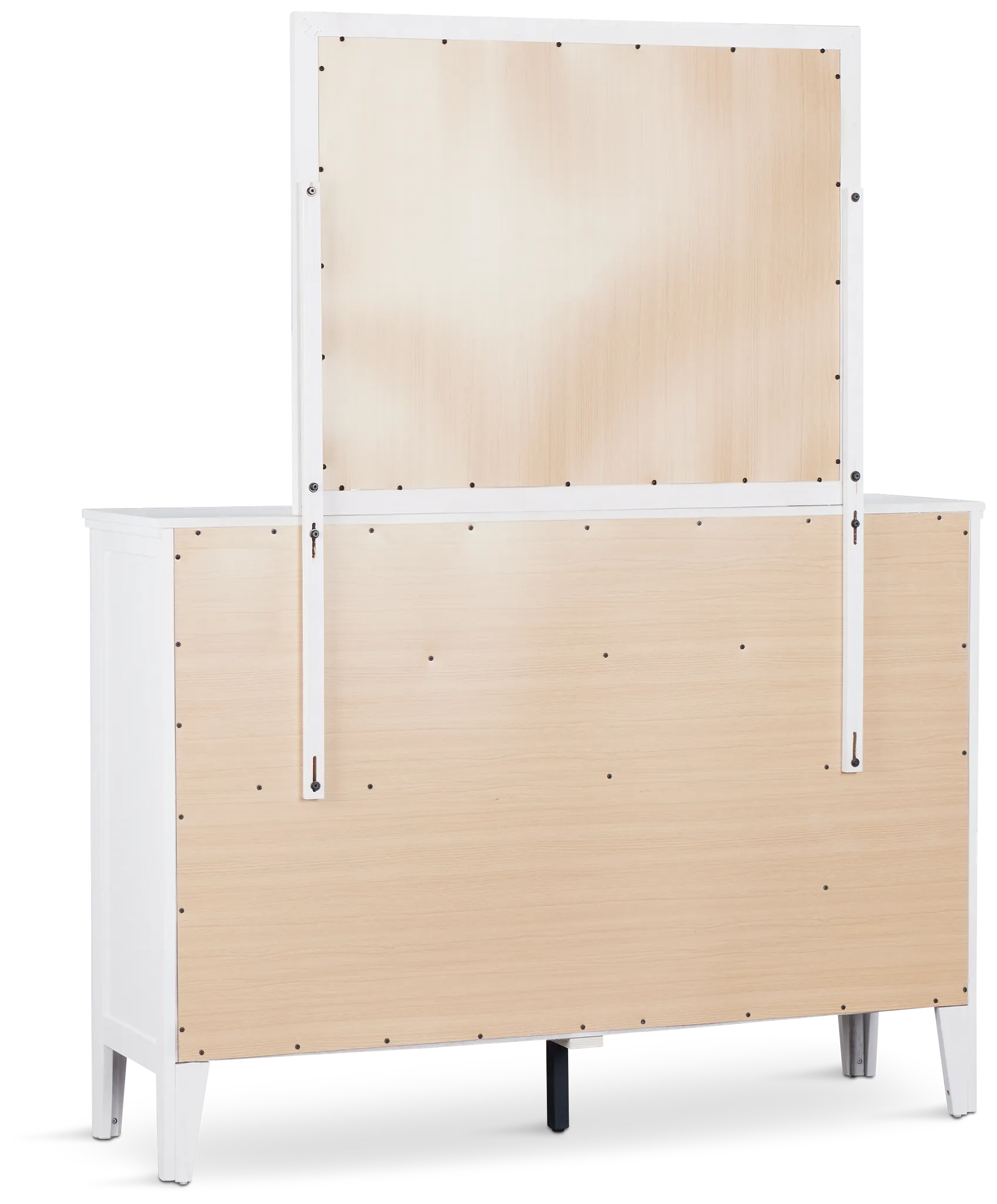 Seabrook White Large Dresser & Mirror