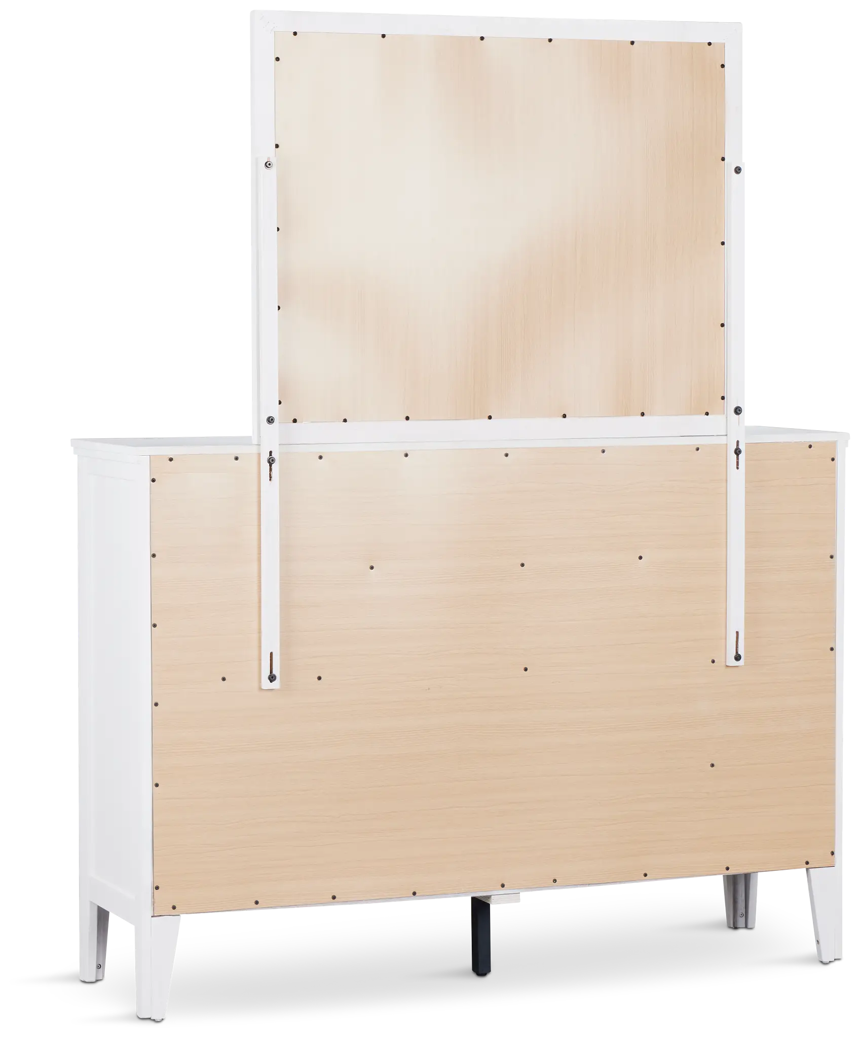 Seabrook White Large Dresser & Mirror Seabrook White Large Dresser & Mirror