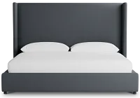 Captiva Joya Gray 60" Upholstered Shelter Bed