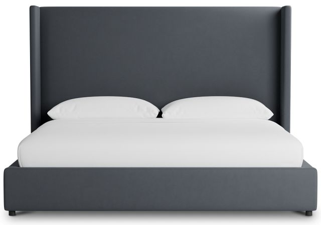 Captiva Joya Gray 60" Upholstered Shelter Bed