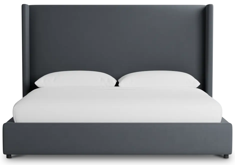 Captiva Joya Gray 60" Upholstered Shelter Bed Captiva Joya Gray 60" Upholstered Shelter Bed