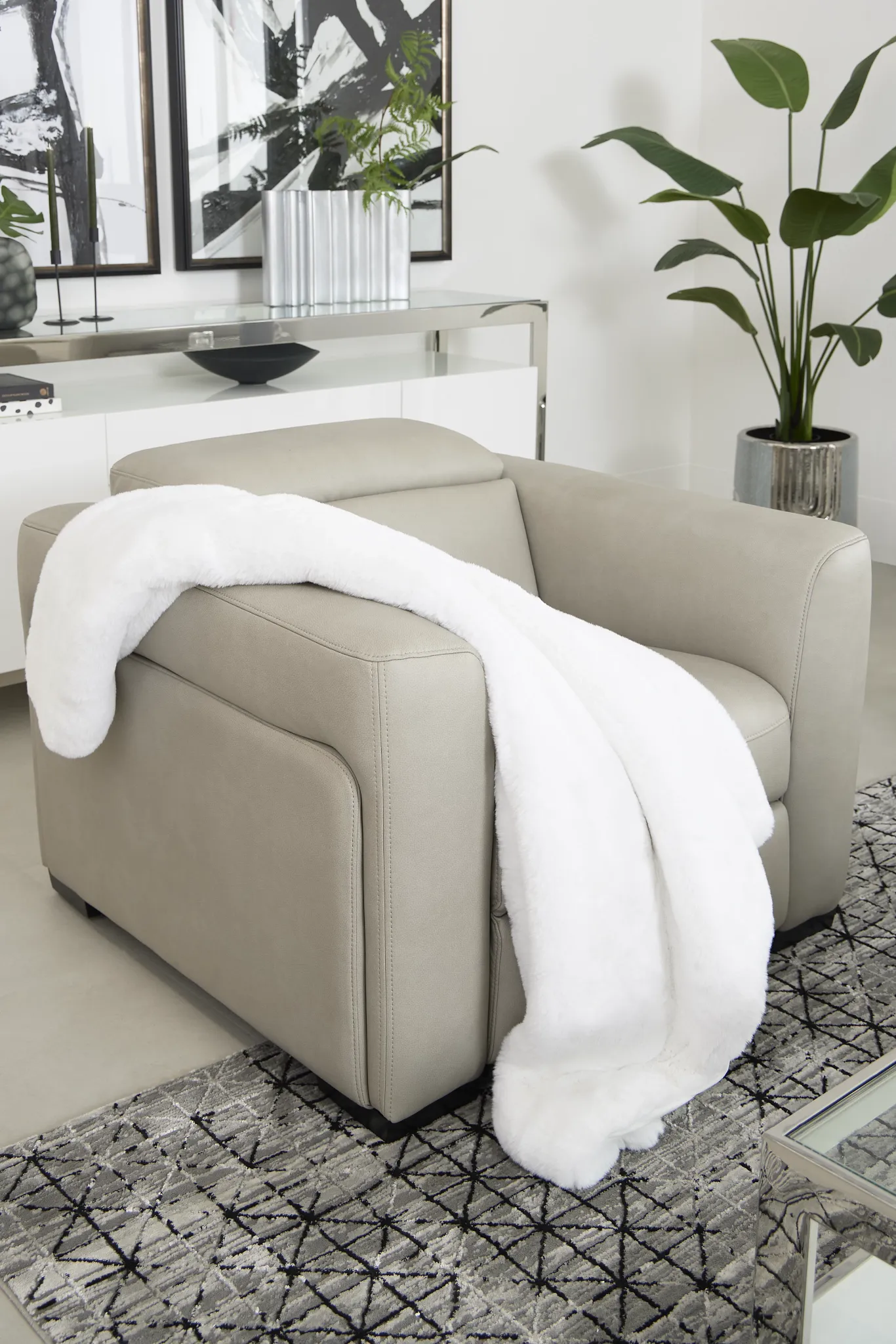 Melody Light Gray Micro Power Recliner