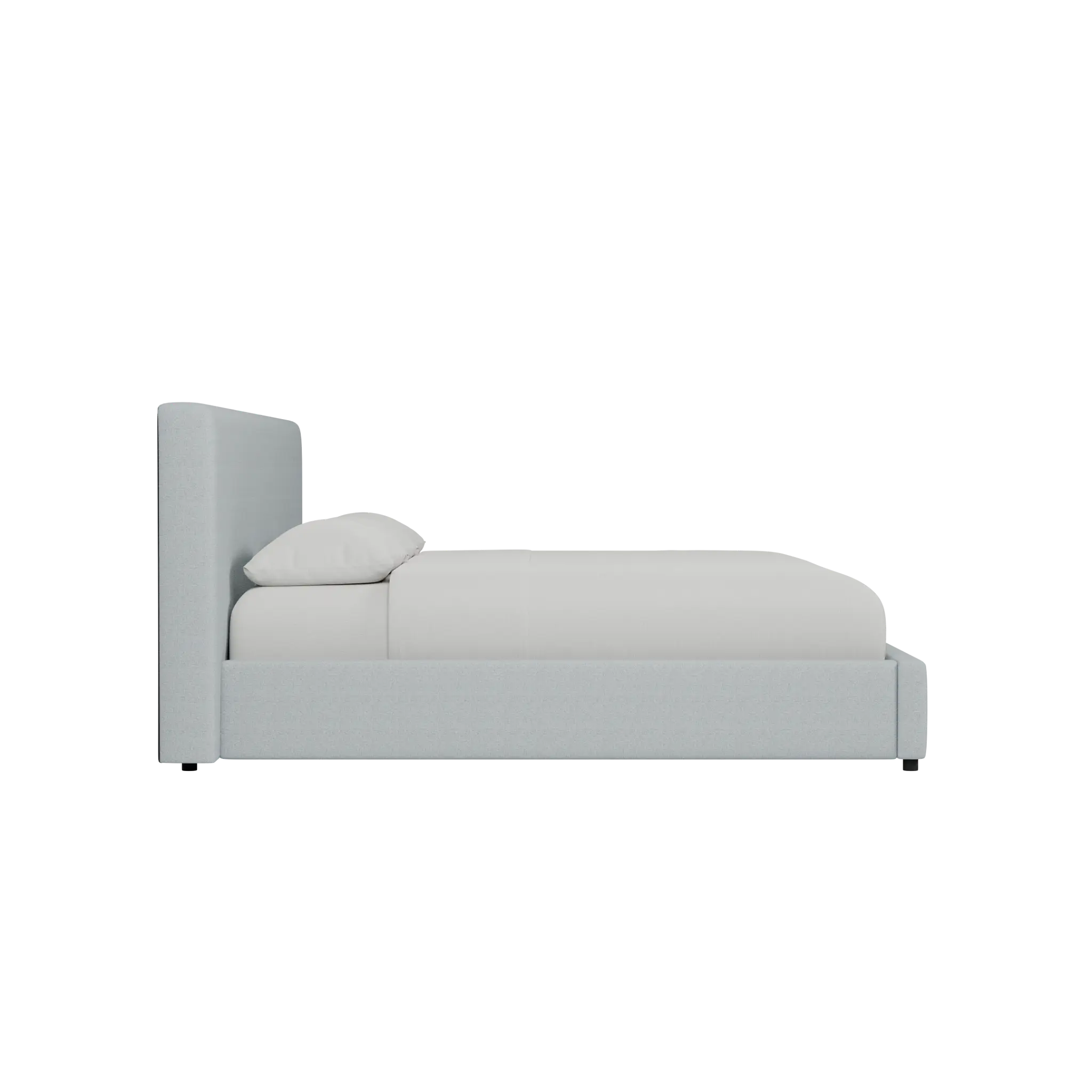 Grayton Natural Beauty Light Blue 44" Upholstered Platform Bed Grayton Natural Beauty Light Blue 44" Upholstered Platform Bed