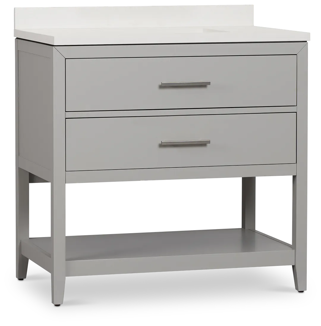 Alden Gray 36" Single Bathroom Vanity