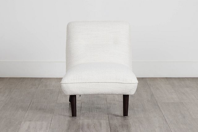 Lilac White Fabric Accent Chair