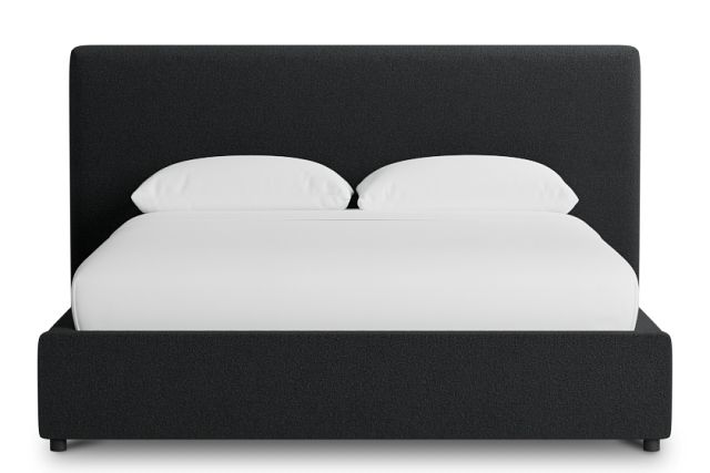 Grayton Elite Black 44" Upholstered Platform Bed