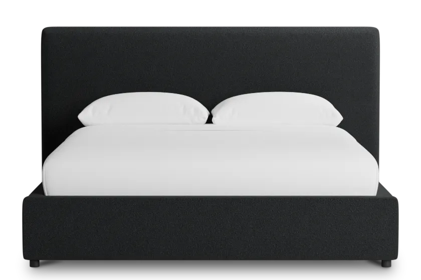 Grayton Elite Black 44" Upholstered Platform Bed