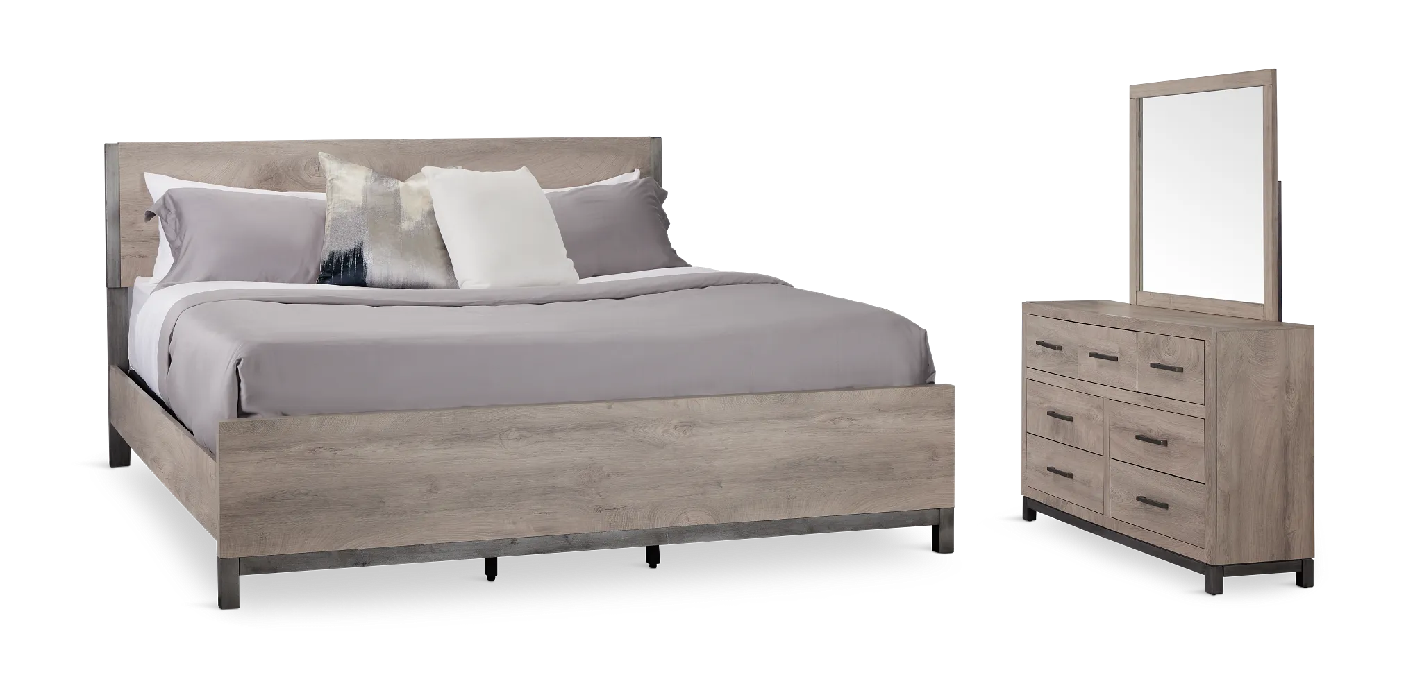 Evanston Gray Panel Bedroom