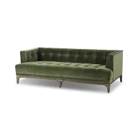 Four Hands Daren Dark Green Velvet Sofa