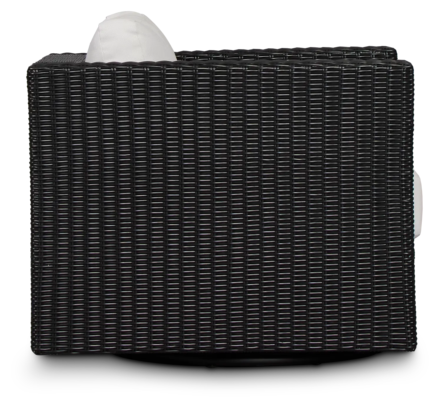 Montecito Black Swivel Chair With Light Beige Cushions Montecito Black Swivel Chair With Light Beige Cushions