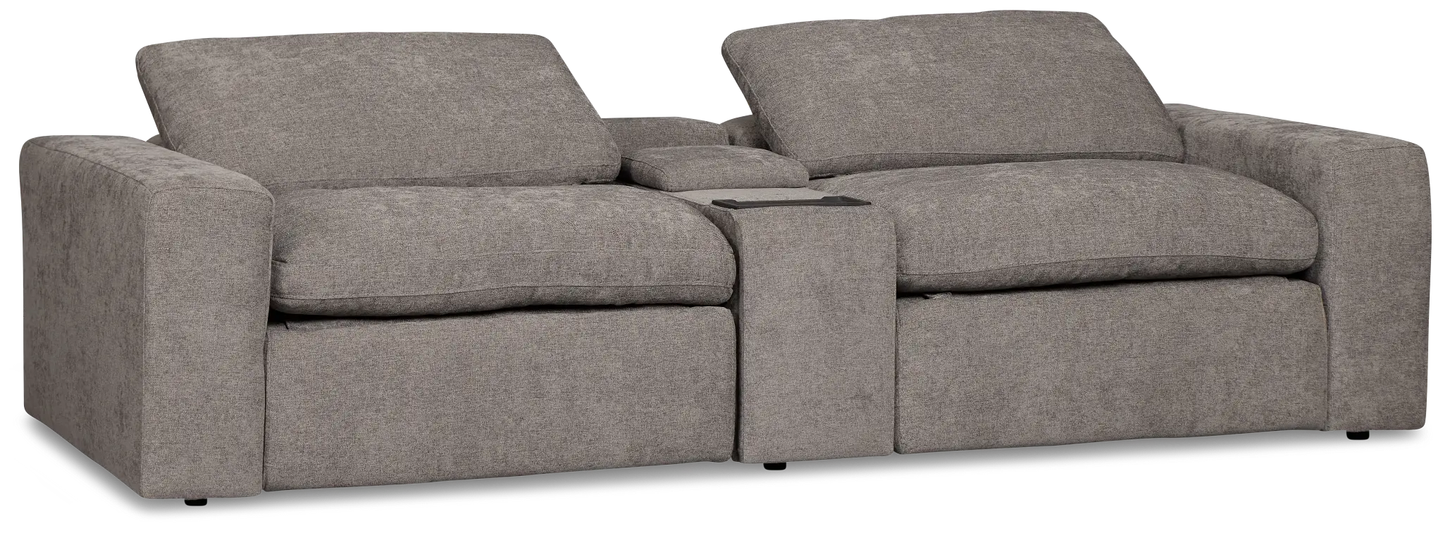 Drift Dark Gray Fabric Power Reclining Console Loveseat Drift Dark Gray Fabric Power Reclining Console Loveseat
