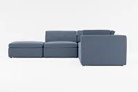Destin Maguire Blue Fabric 5pc Bumper Sectional