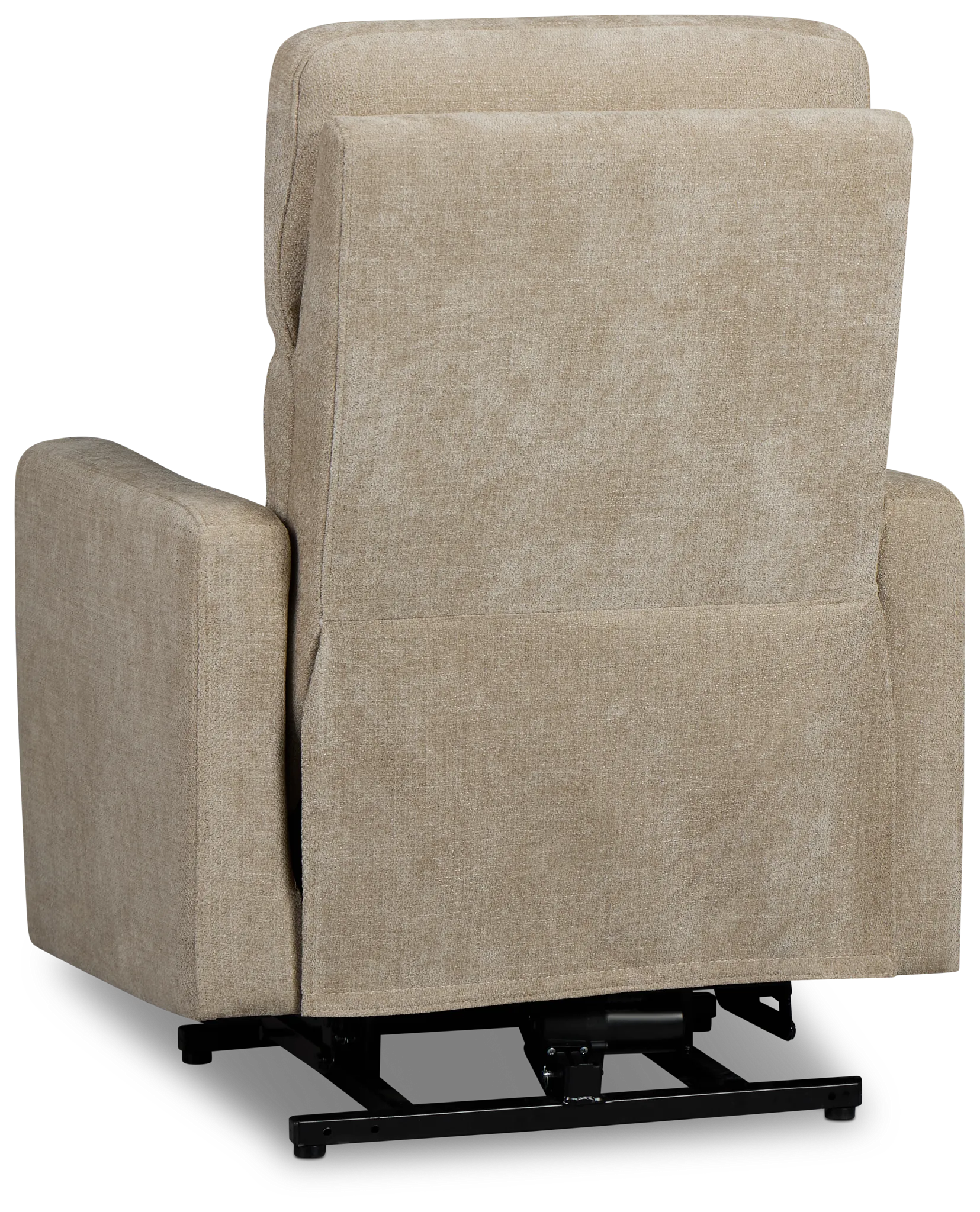Talon Beige Fabric Power Lift Recliner