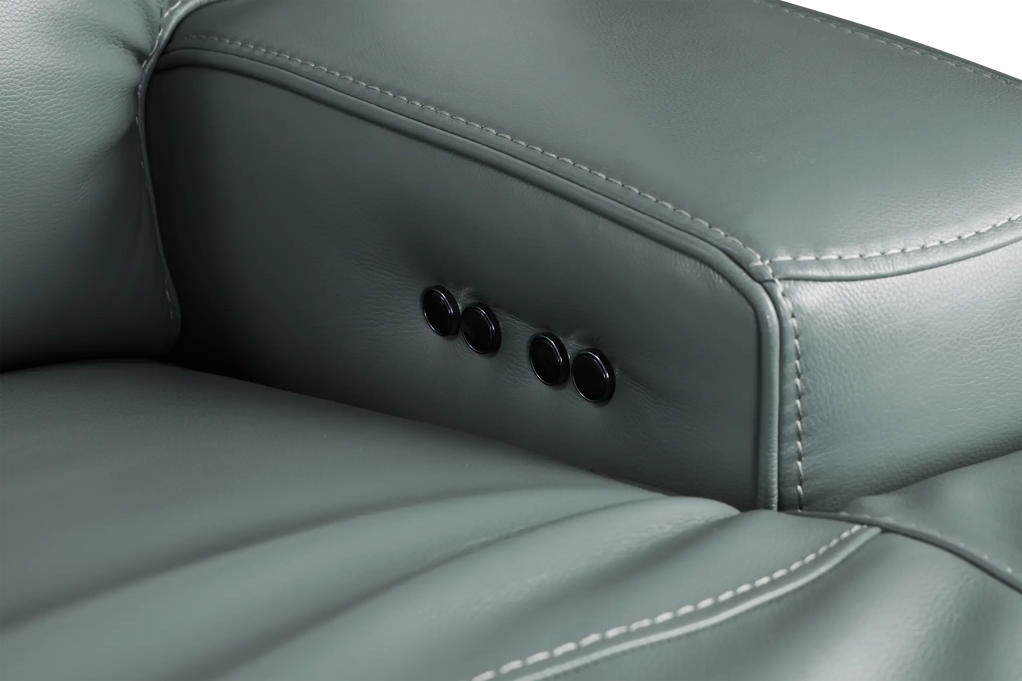 Reign Green Lthr/vinyl Medium Dual Power 2-arm Reclining Sectional Reign Green Lthr/vinyl Medium Dual Power 2-arm Reclining Sectional