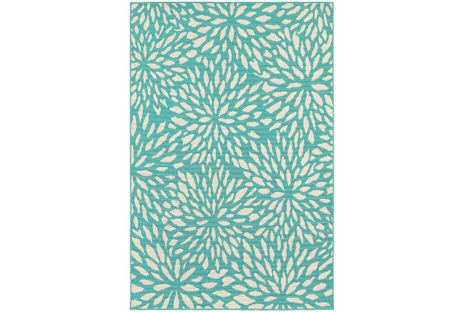 Mirium TEAL Indoor/Outdoor 2x3 Area Rug