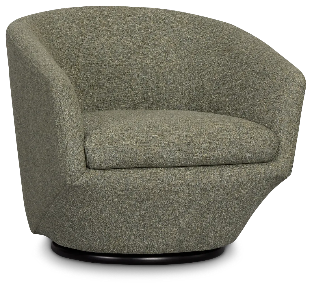 Baylor Green Fabric Swivel Chair