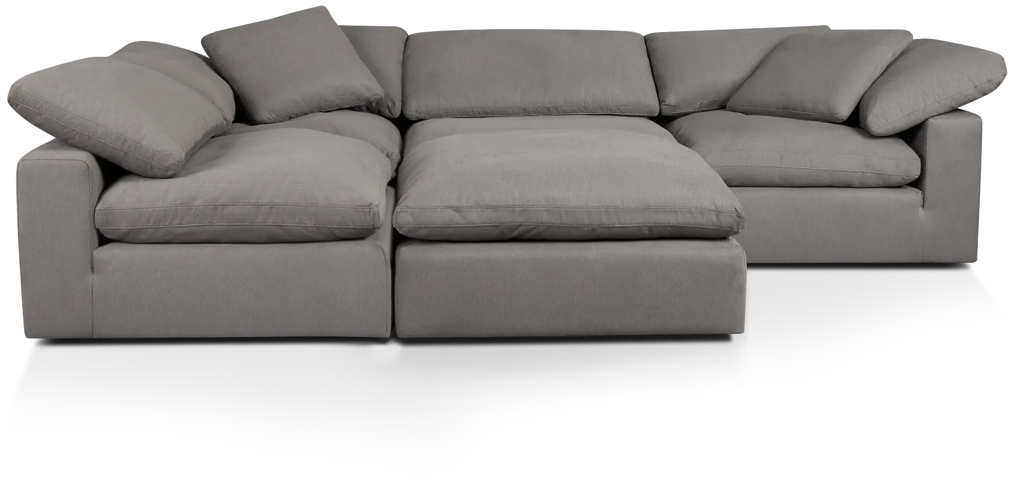 Nixon Light Gray Fabric 5pc Bumper Sectional Nixon Light Gray Fabric 5pc Bumper Sectional