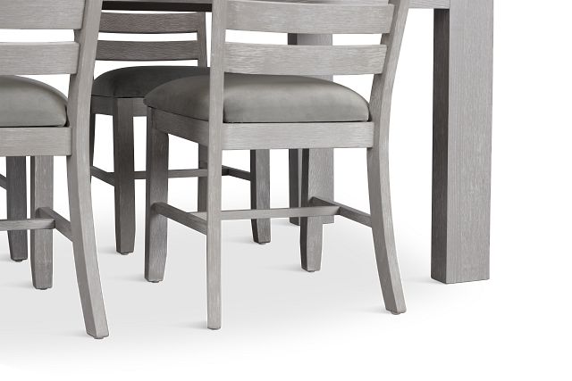 Mckinney Gray Marble Table & 4 Slat Chairs