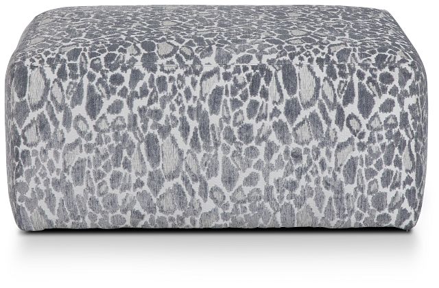 Aria Gray Fabric Cocktail Ottoman