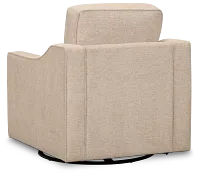 Maisie Light Brown Fabric Swivel Chair