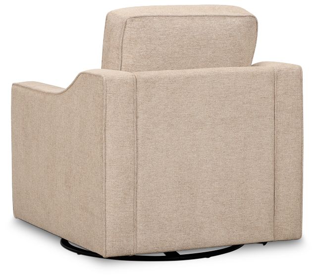 Maisie Light Brown Fabric Swivel Chair