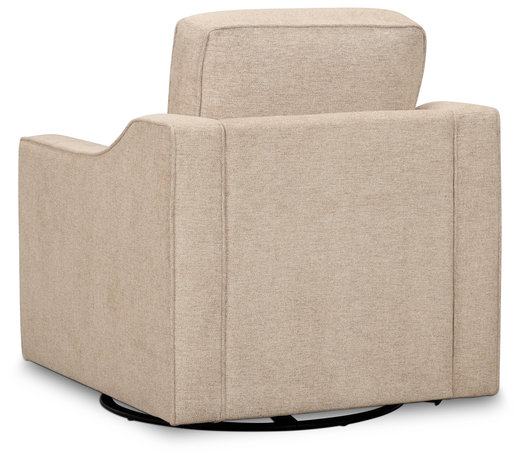 Maisie Light Brown Fabric Swivel Chair