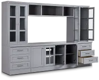 Newport Gray Drawer Entertainment Wall