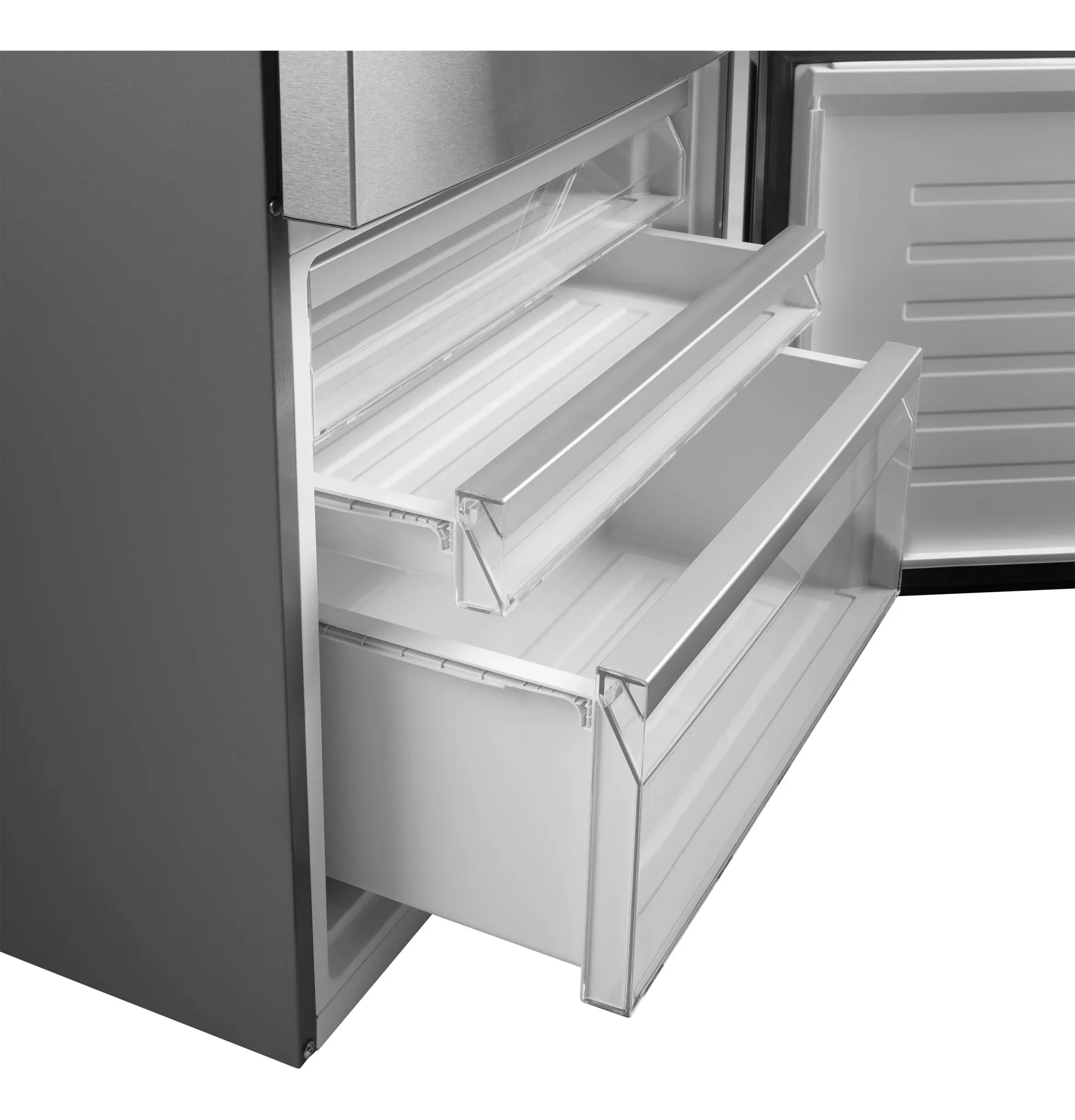 Ge 17 Series Stainless Steel Bottom Freezer Refrigerator
