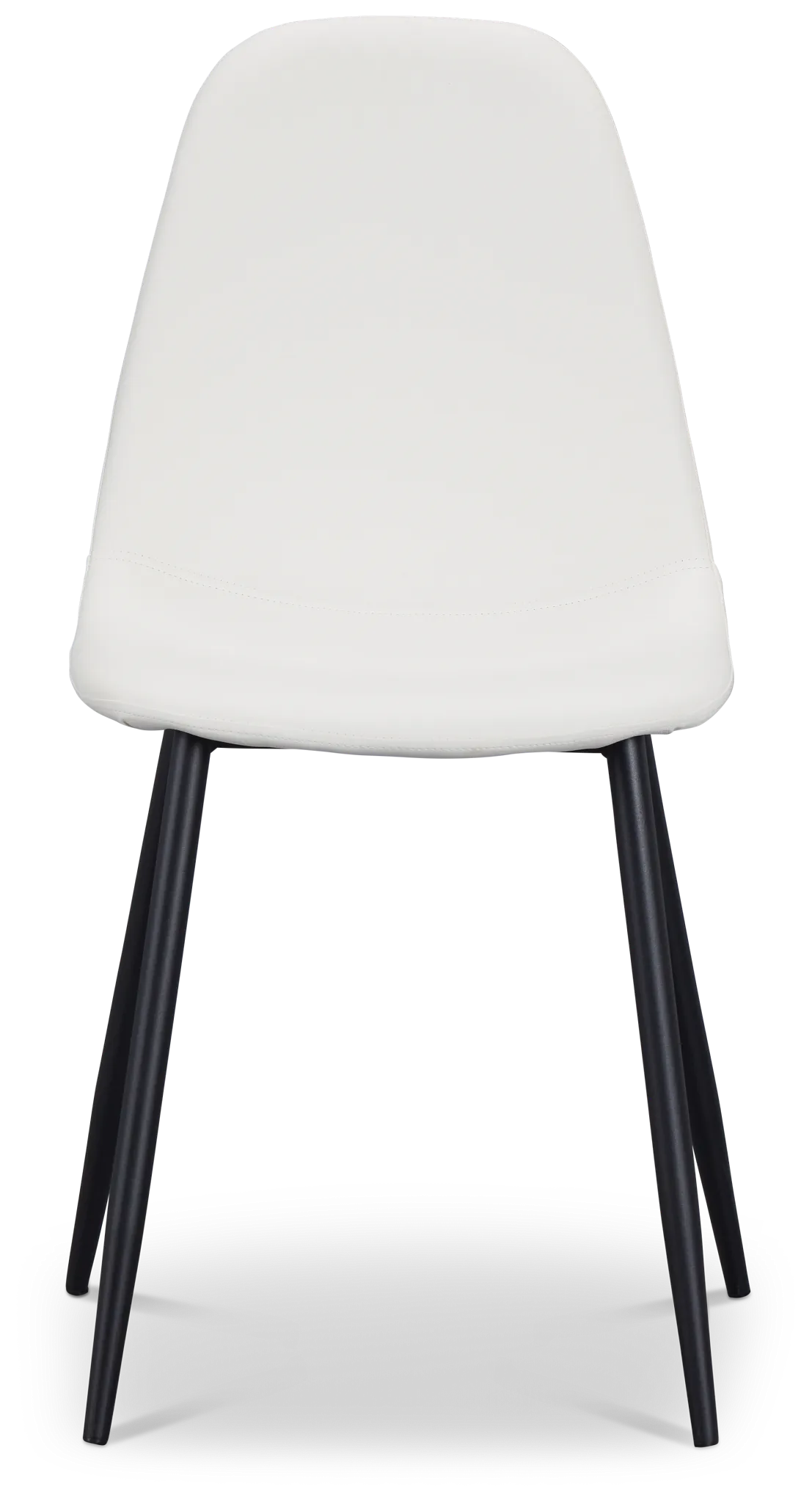 Havana White Micro Upholstered Side Chair W/ Black Legs