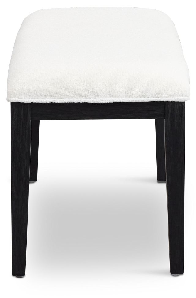 Alden Black Upholstered Dining Bench