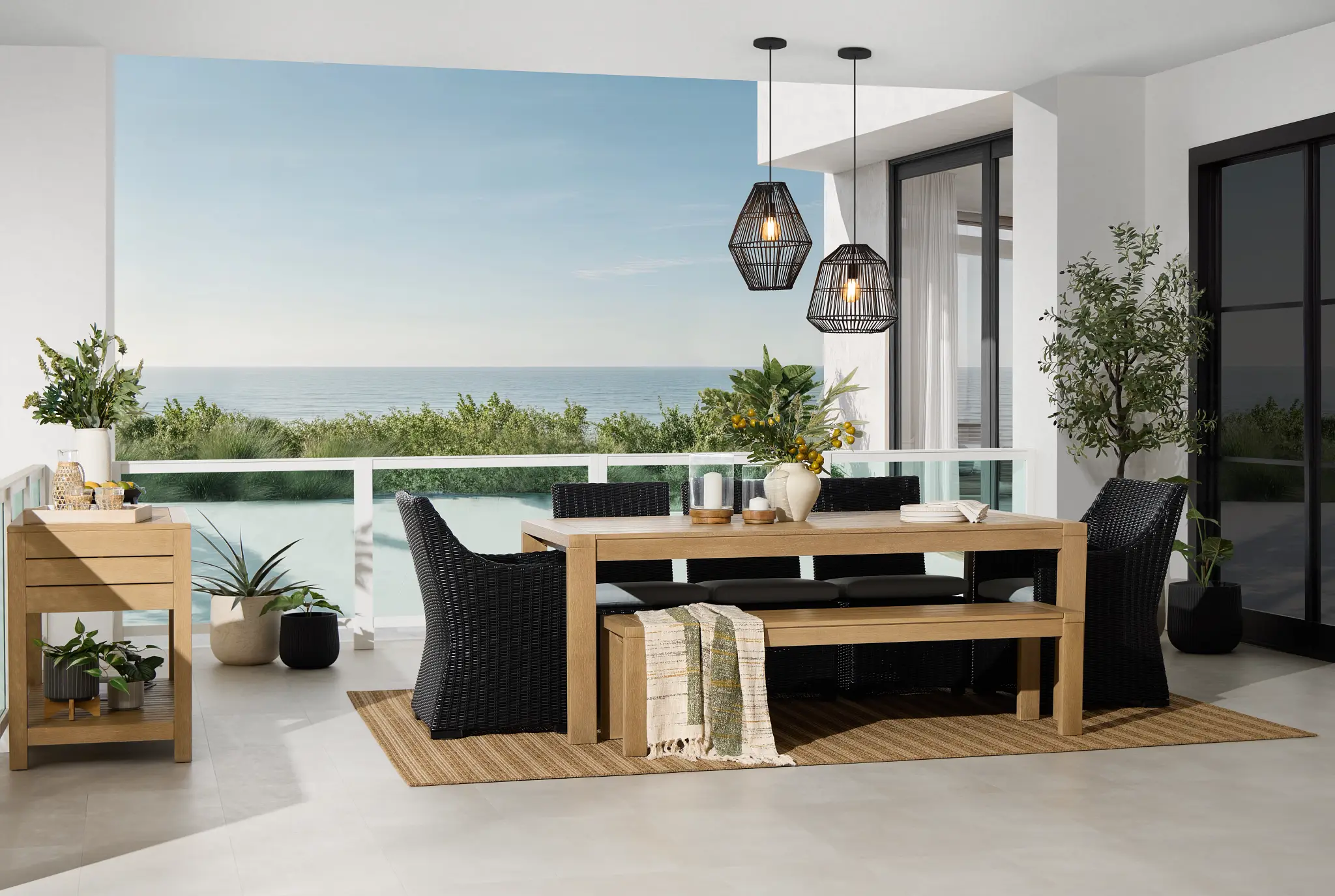 Open Lounge Layout for Flexible Outdoor Seating Open Lounge Layout for Flexible Outdoor Seating